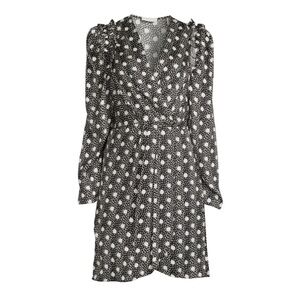Sandro - Paris Roxane Polka Dot Faux Wrap Dress